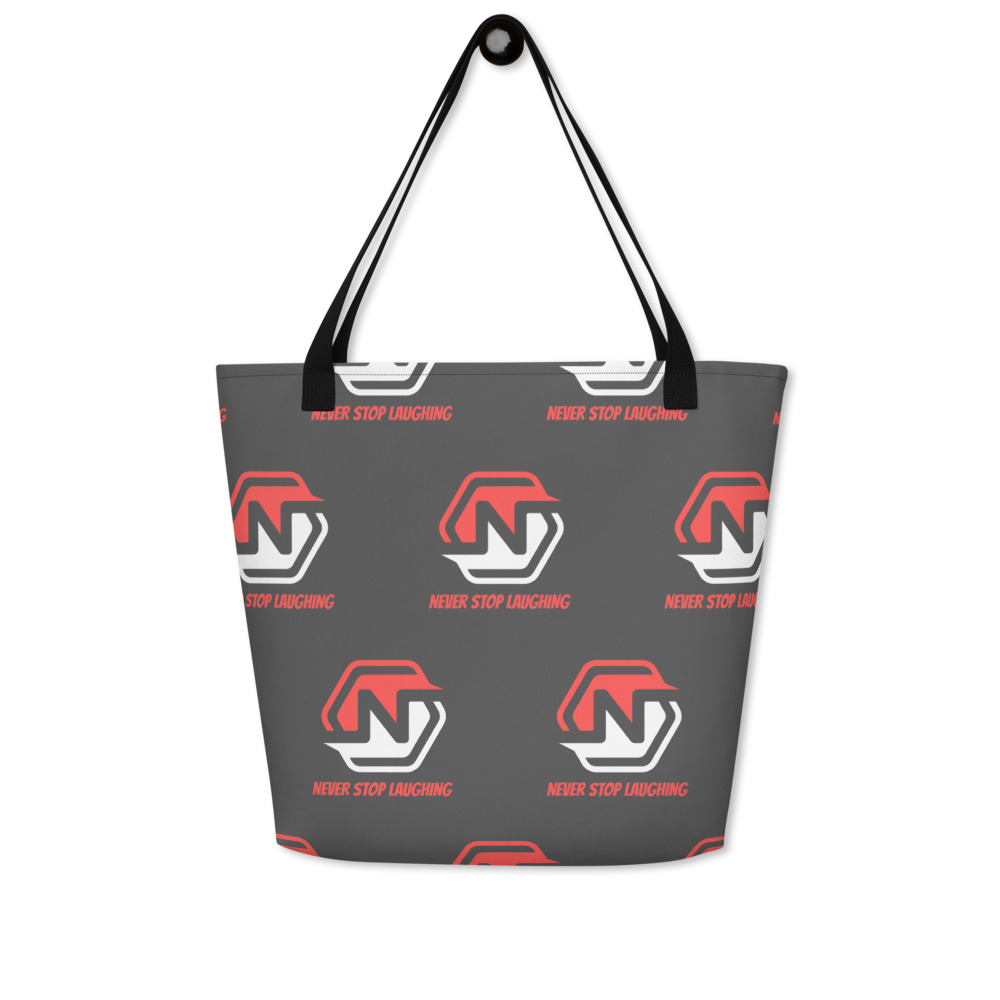 Never Stop Laughing Large Tote Bags-NEW